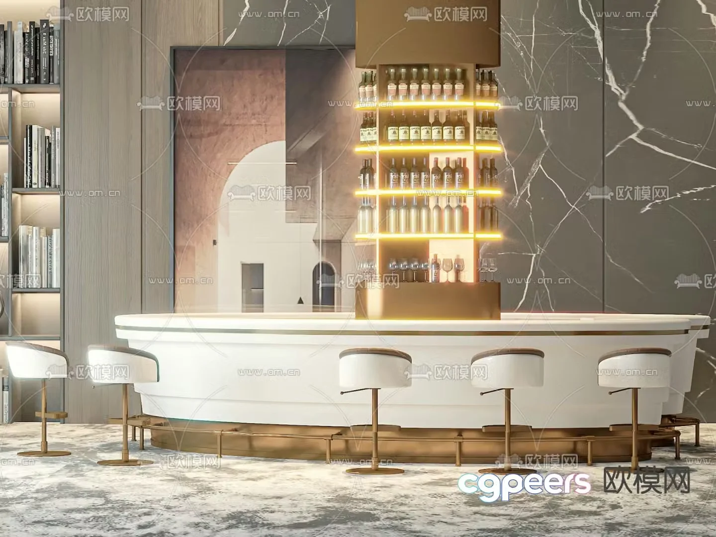 Drink bar 3d model