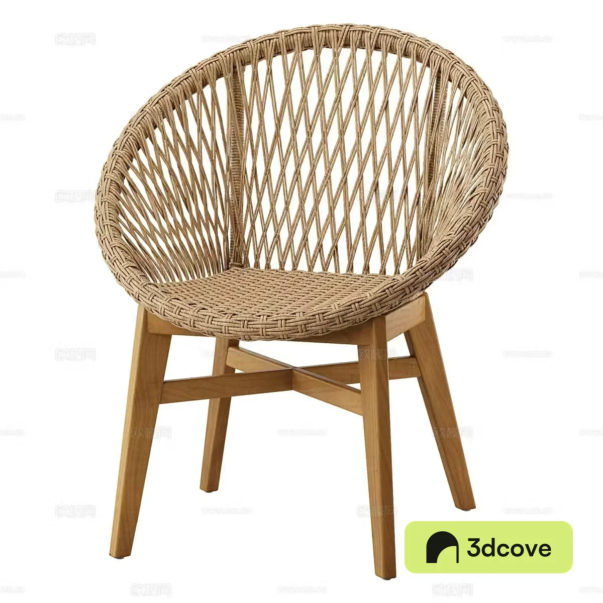Nordic simple single chair simple chair casual chair stool rattan chair