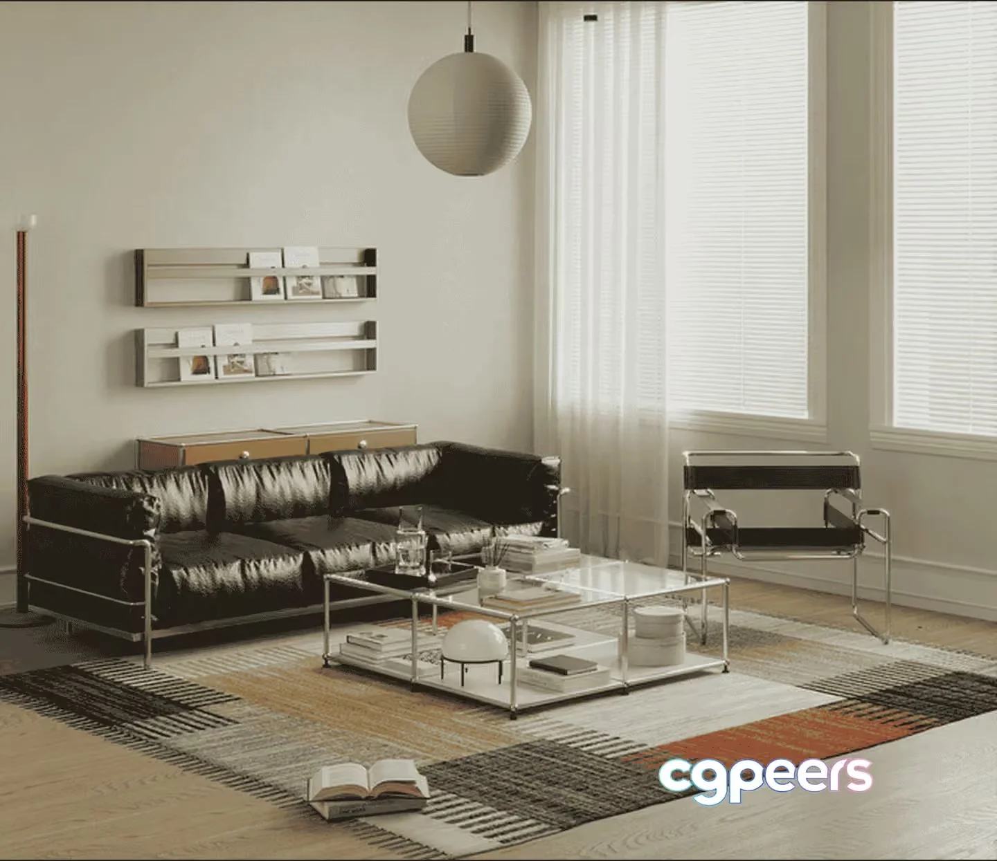 Modern Living Room 3D Model – 11408 – VRAY Render