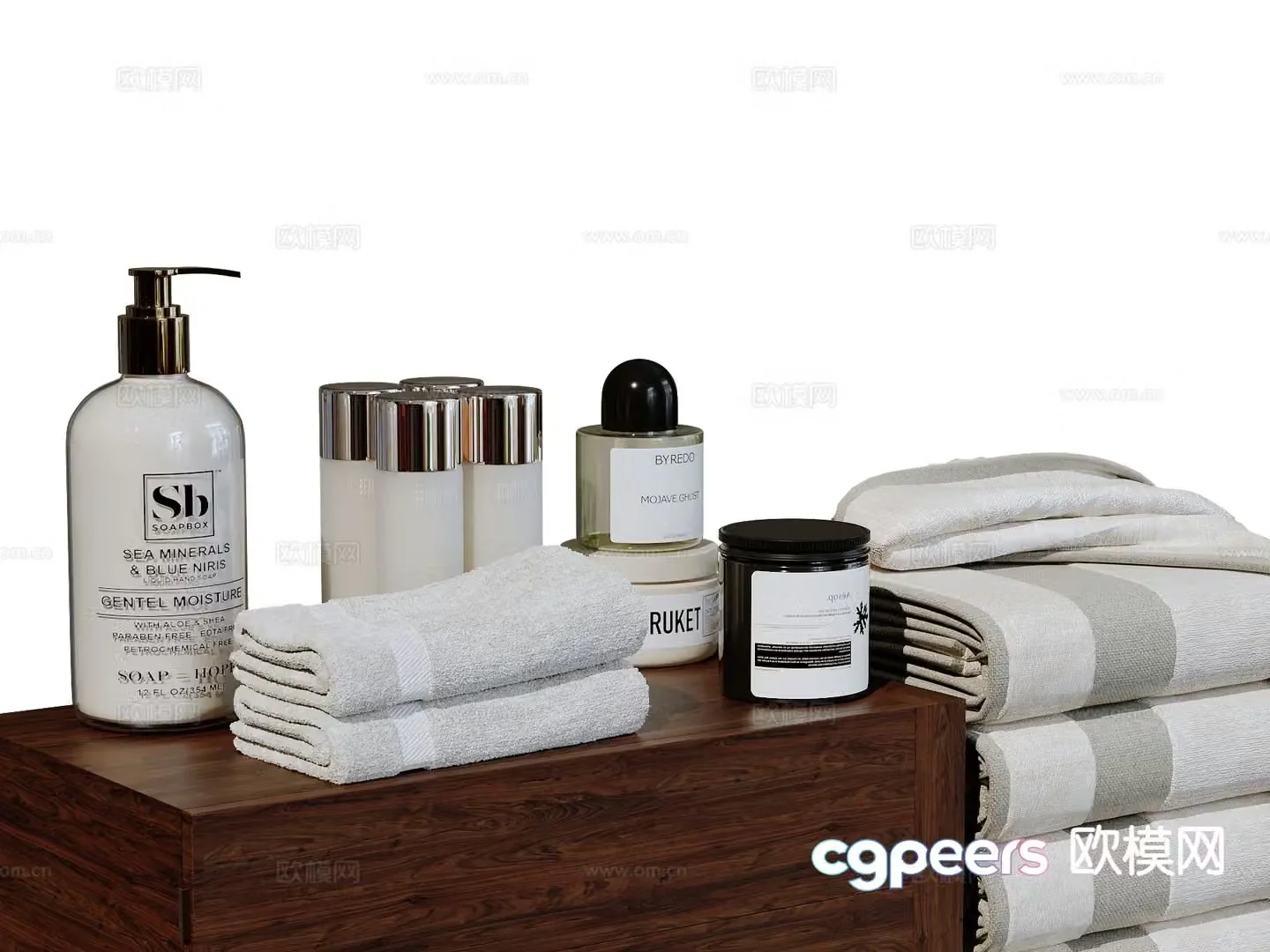 Modern bathroom decorations Bathroom supplies Toiletries 3D model