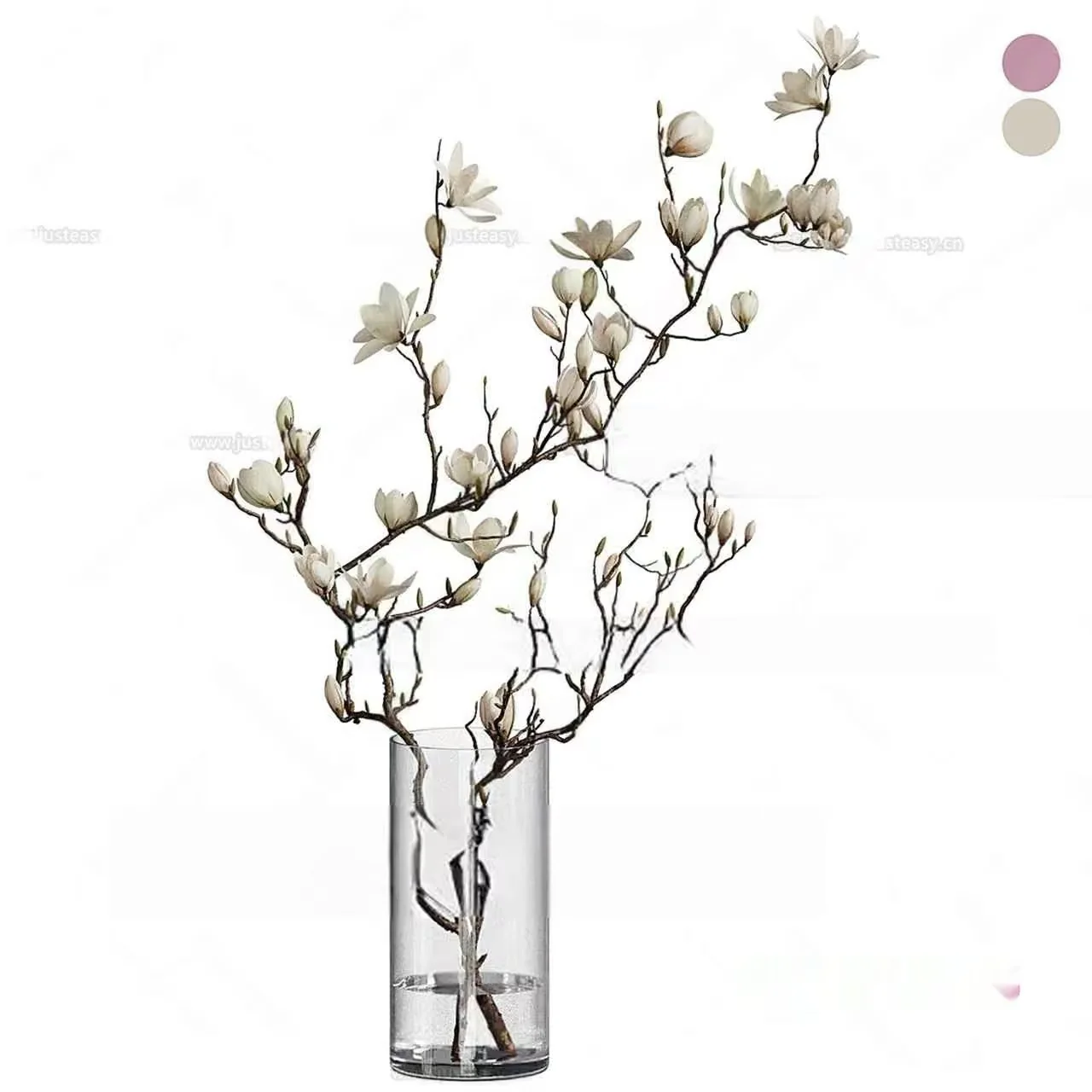 A Glass Vase With Flowers 3D Model – 1154 – CORONA Render