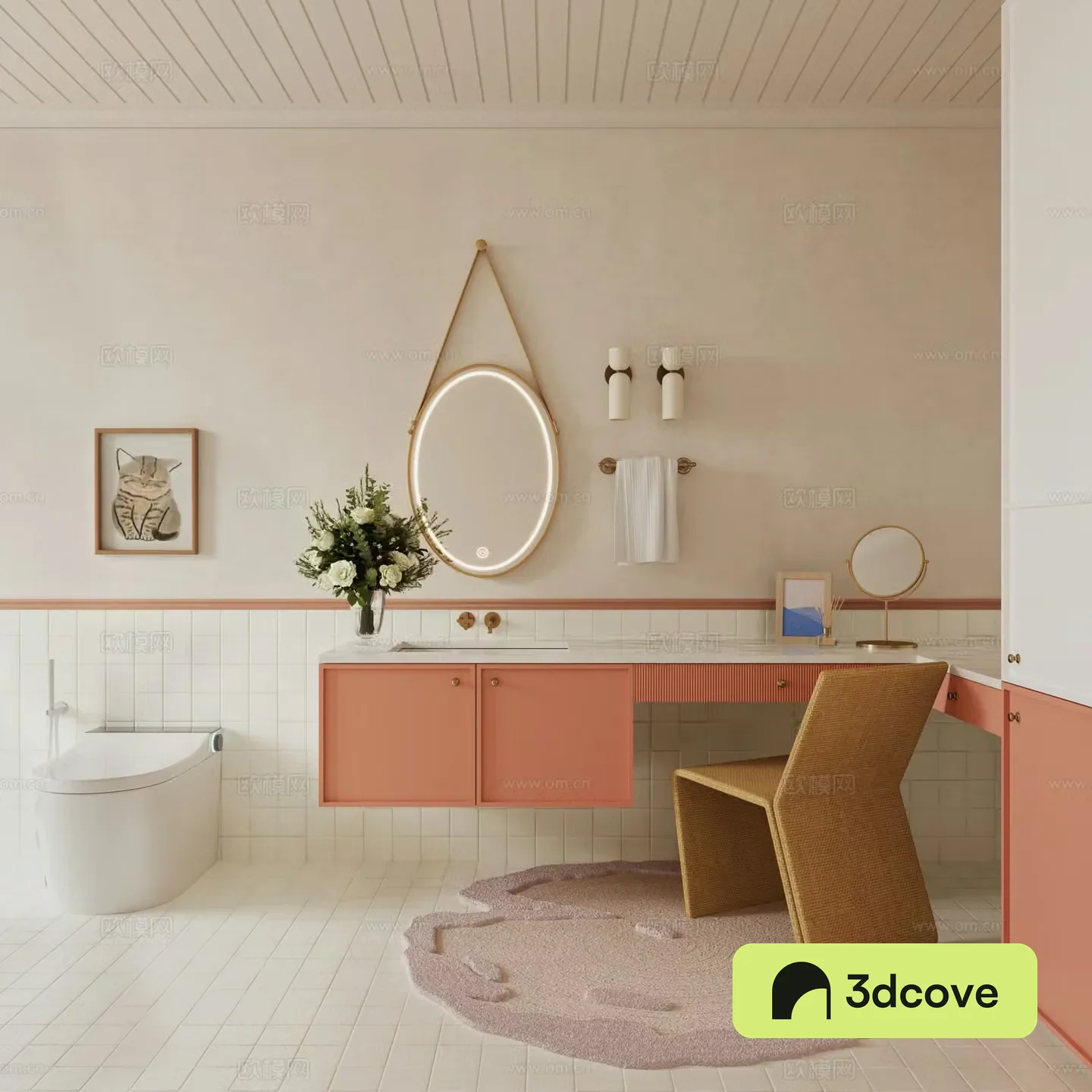 Creamy bathroom main bathroom