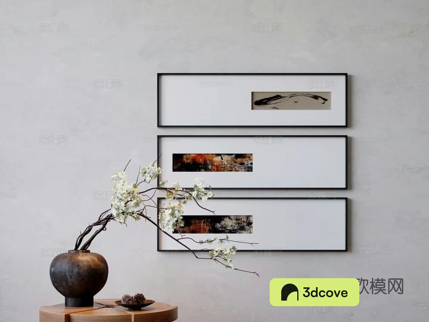 New Chinese style hanging painting combination