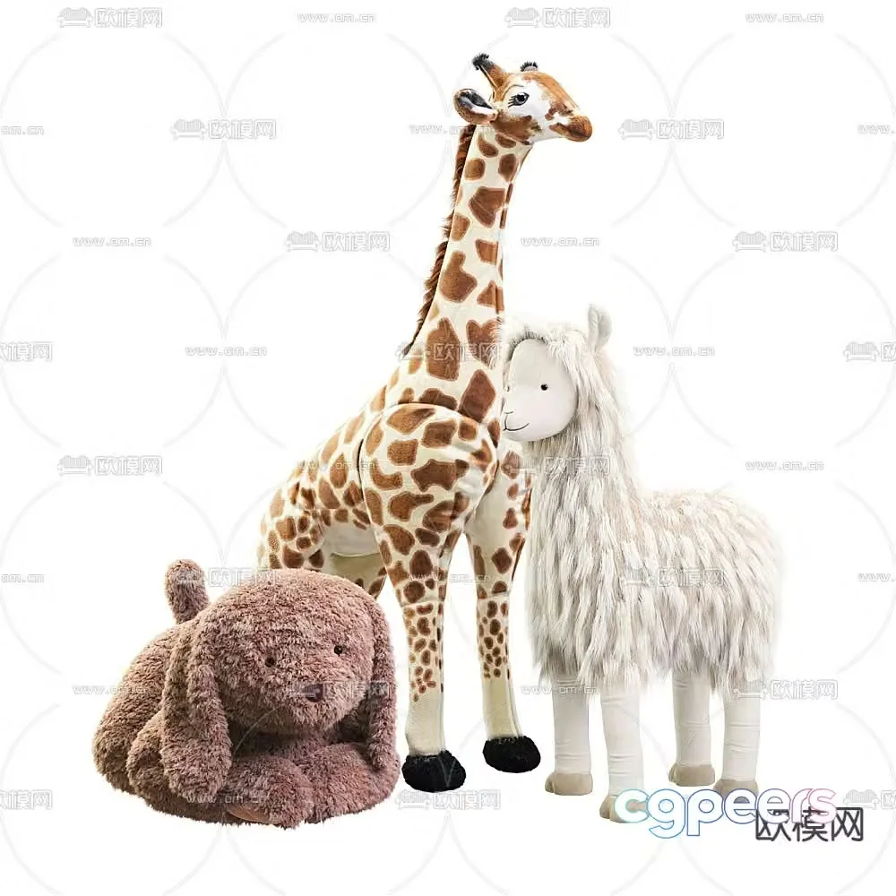 Modern children’s plush toy 3d model