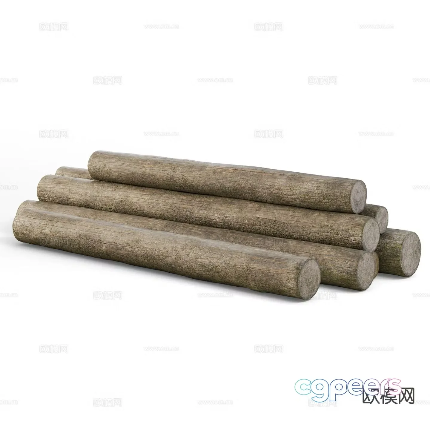 log tree trunk wood log 3d model