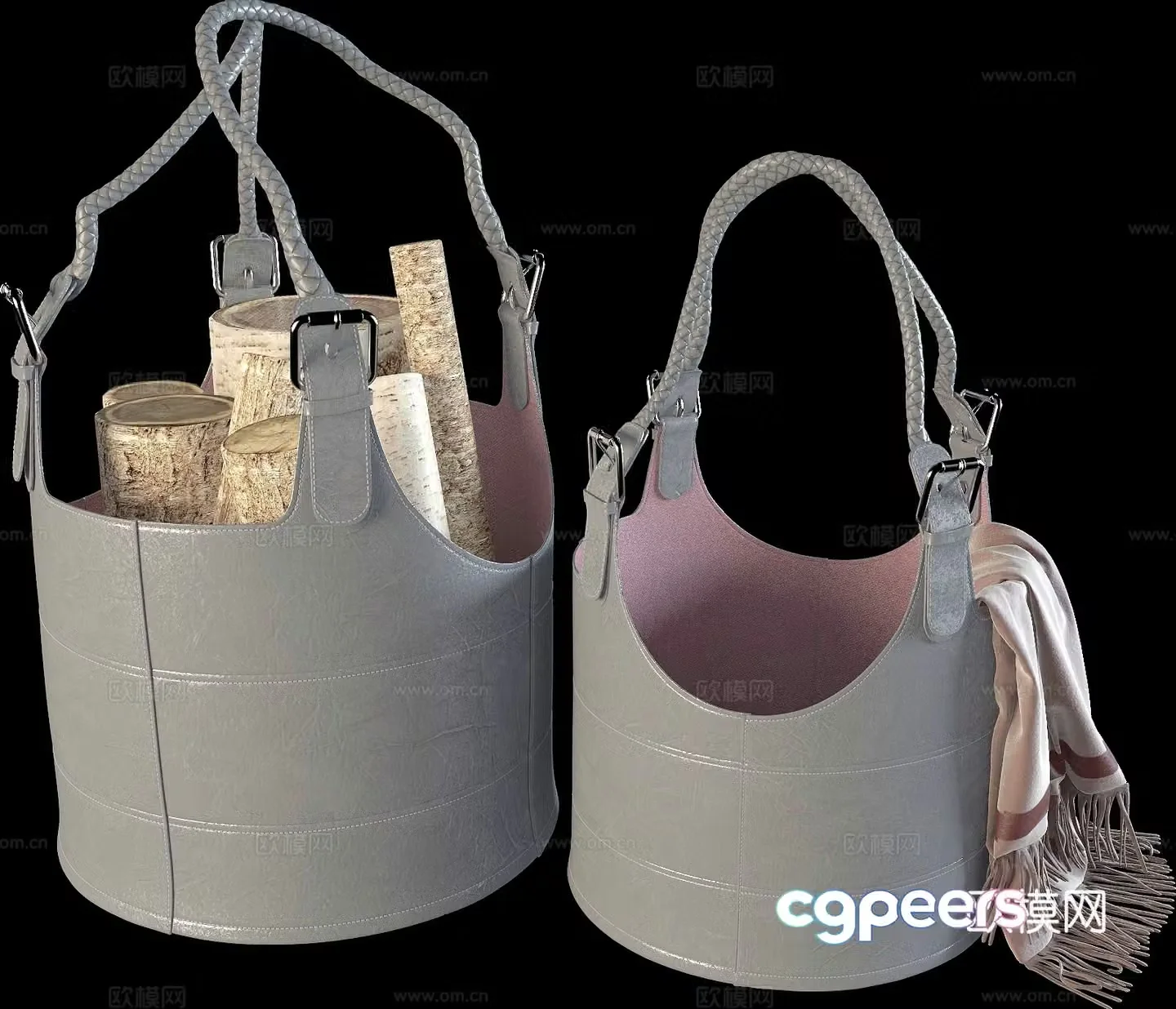 Leather bag handbag 3d model