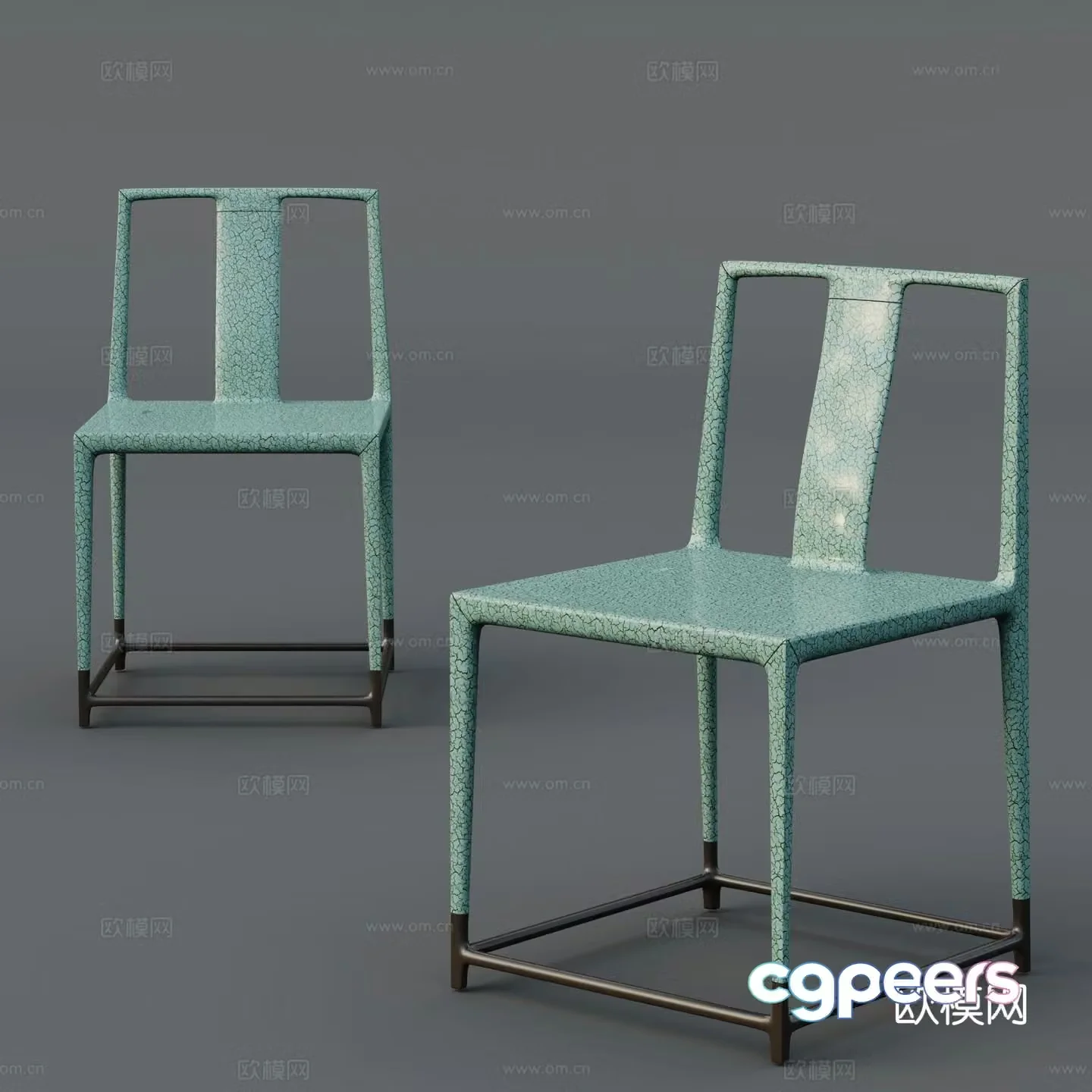Chinese style chair dining chair 3d model
