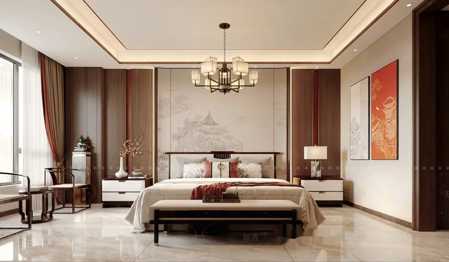 A Modern Bedroom 3D Model – 2375 – VRAY Render