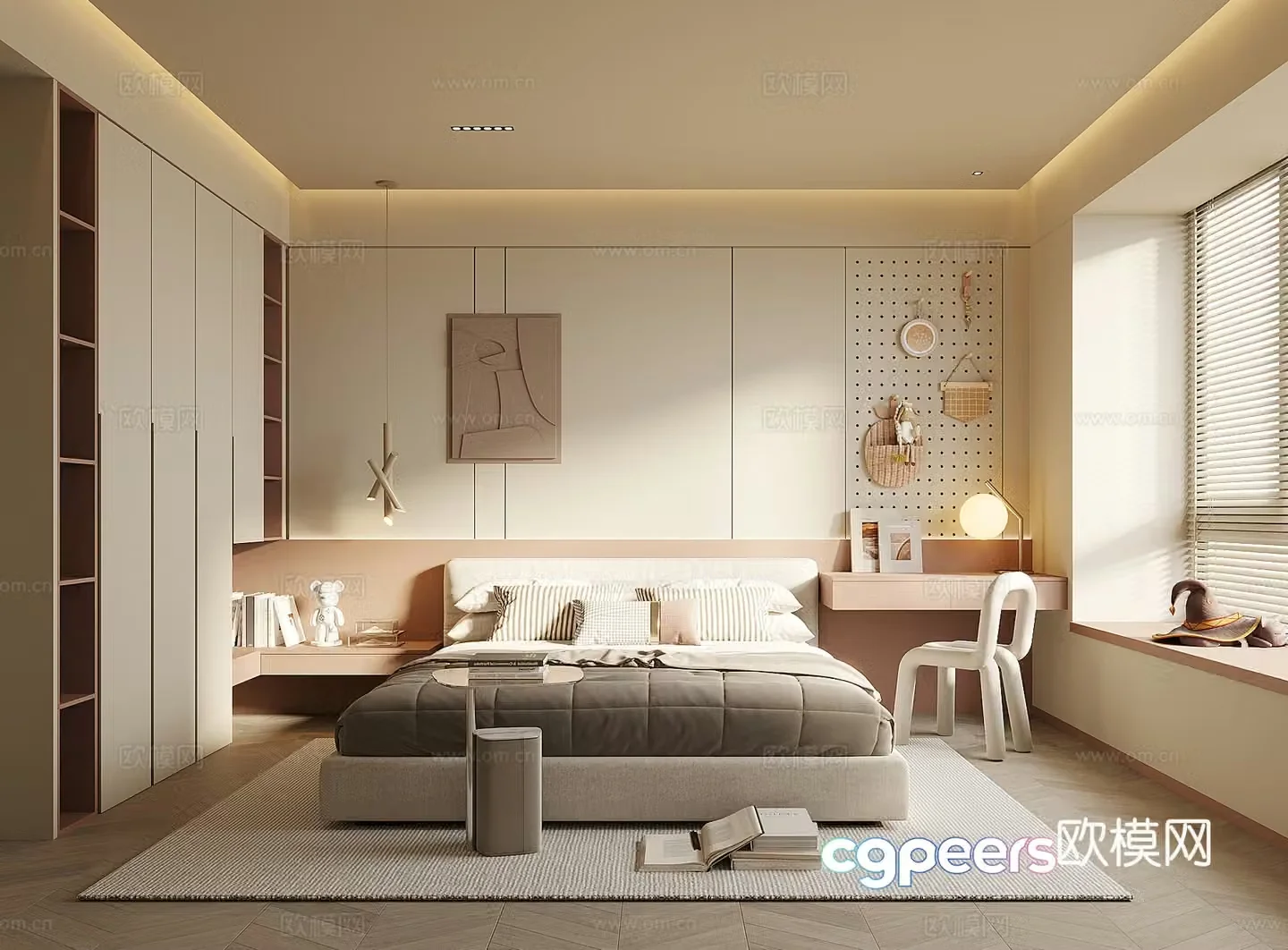 Modern home bedroom 3d model