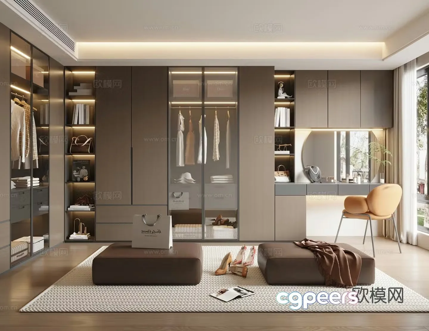 Italian cloakroom 3D model