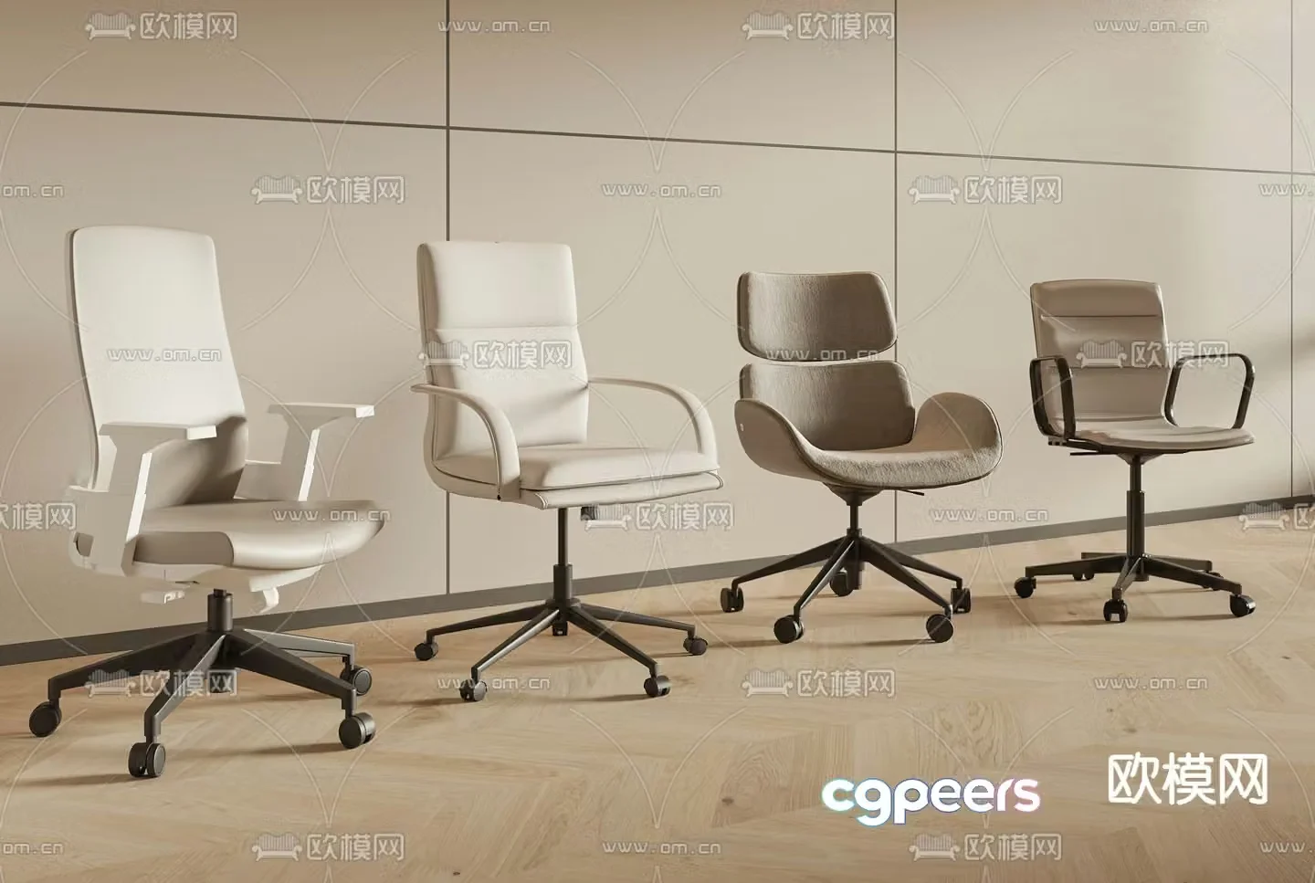Modern office chair staff chair shift chair 3d model