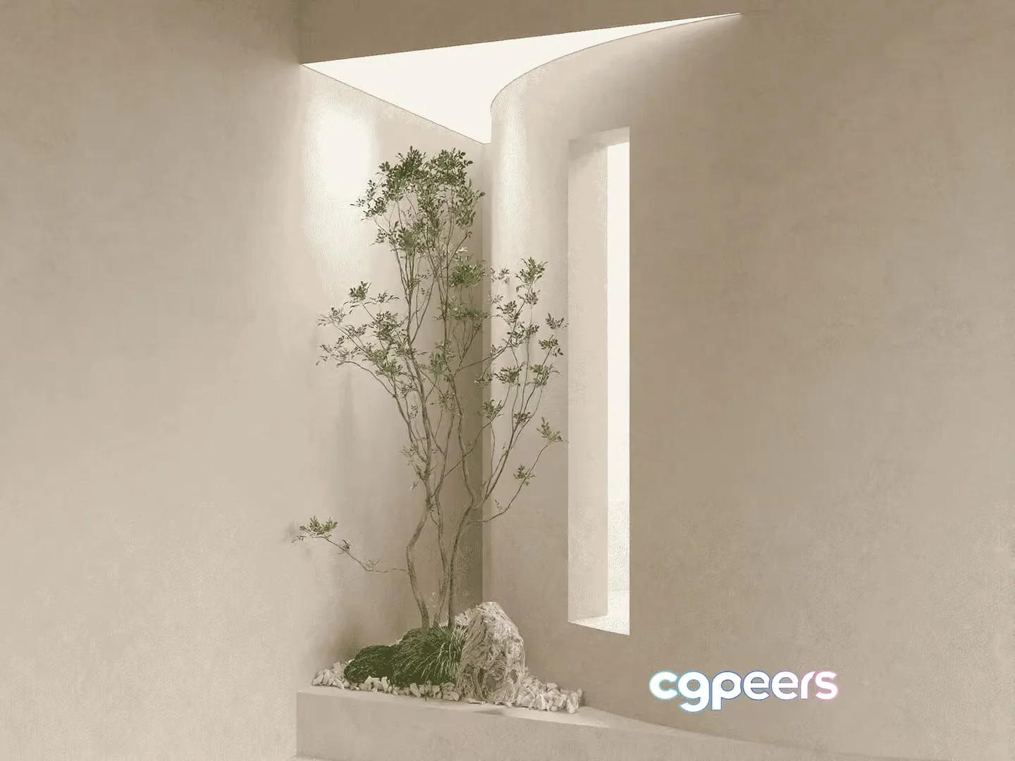 Minimalist White Wall 3D Model – 17560 – VRAY Render