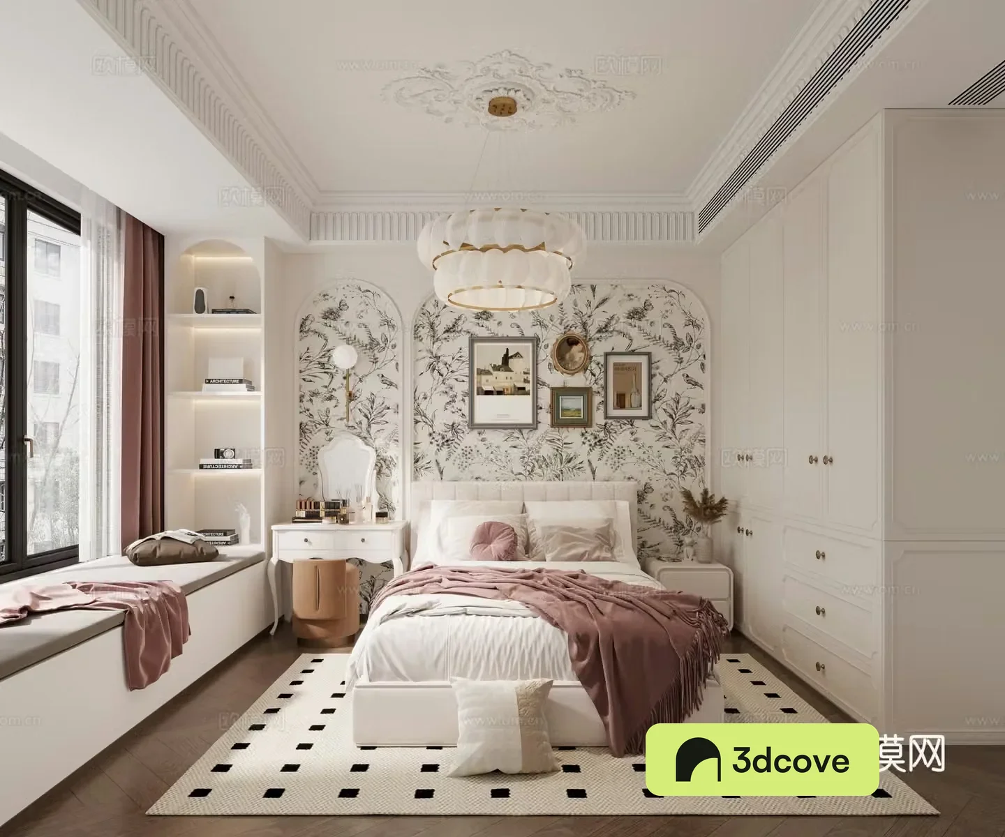 Medium-old bedroom 3d model