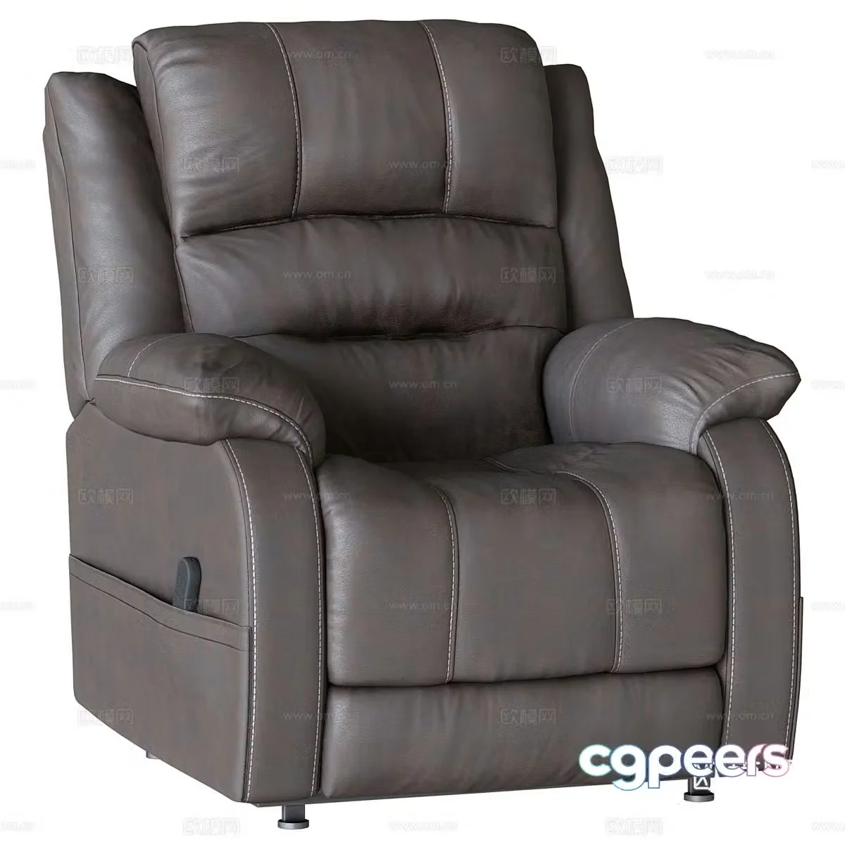 Modern leather massage chair 3D model