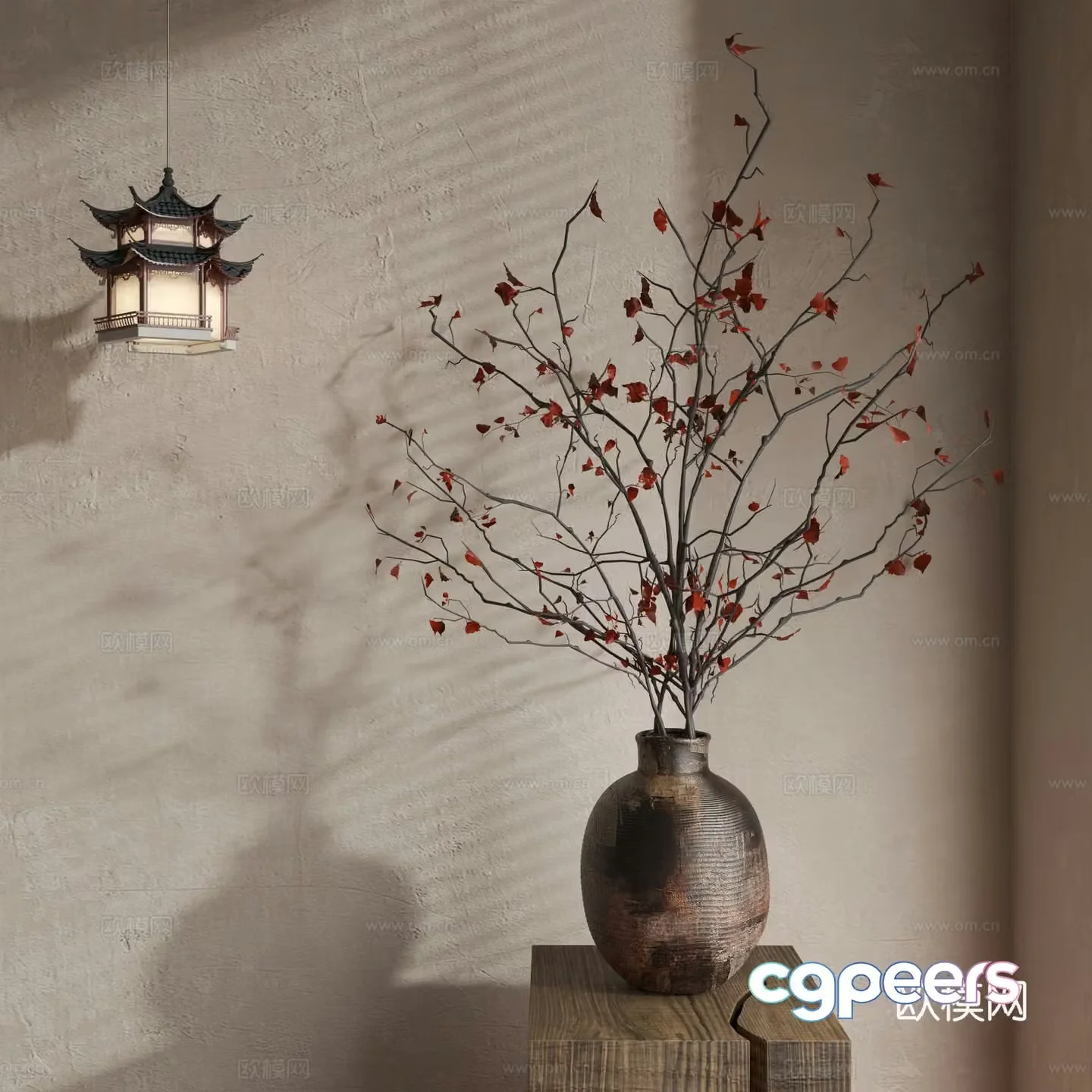 Waverly Flower Art Middle Ages Flower Art New Chinese Flower Art Modern Flower Art Vase 3D Model