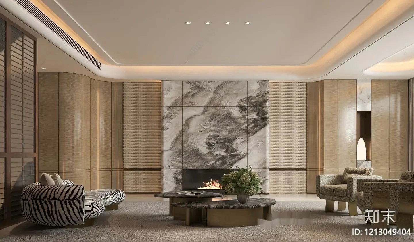 Modern Living Room 3D Model – 4722 – VRAY Render