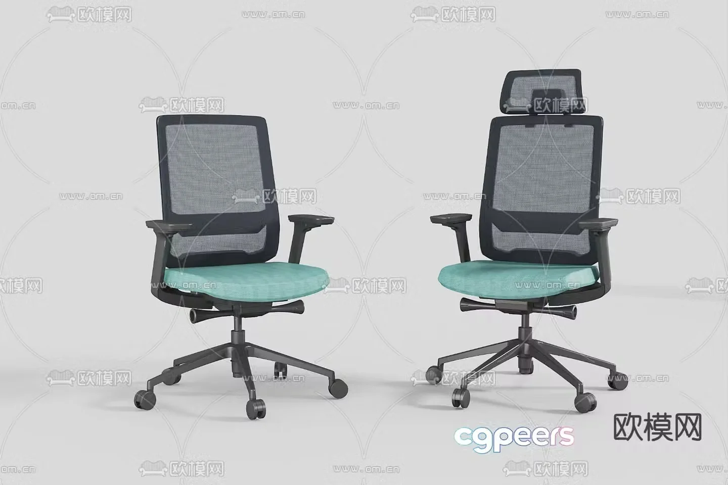Modern office chair staff chair computer chair 3d model