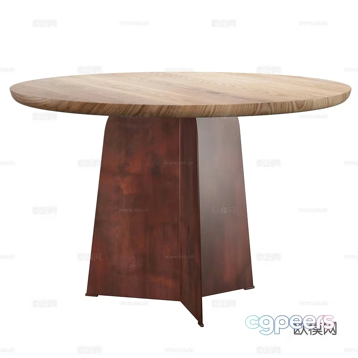 Middle style dining table solid wood dining table round table big plate table big round table courtyard round table outdoor round 3D model