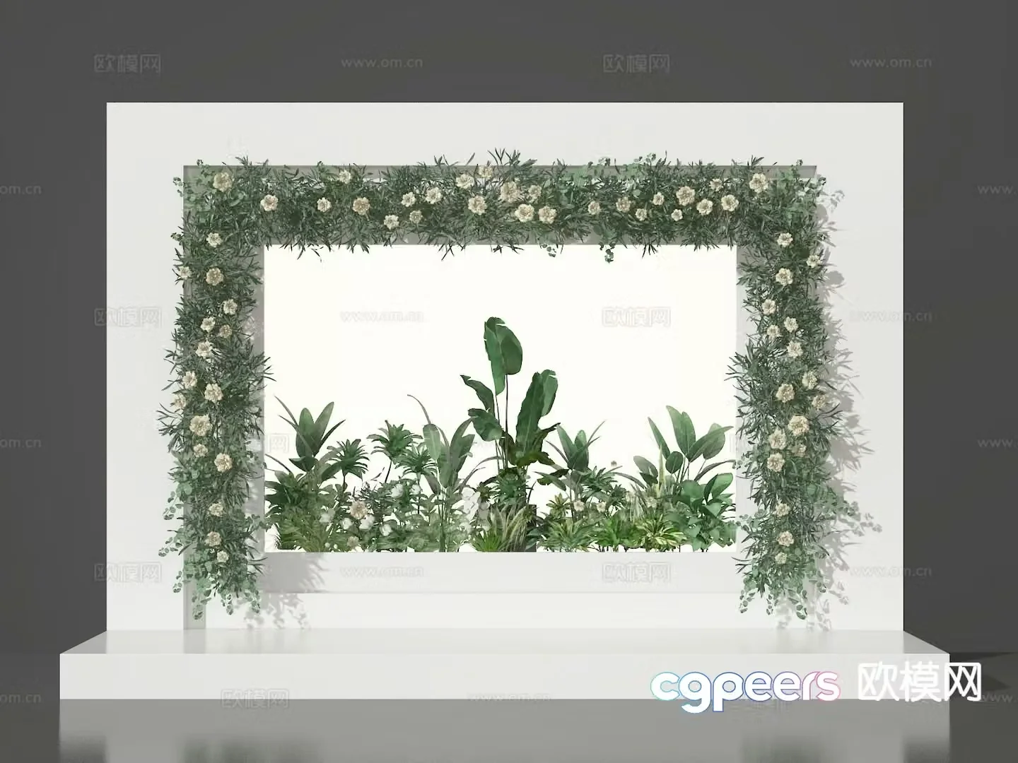 Plant and flower display 3D model