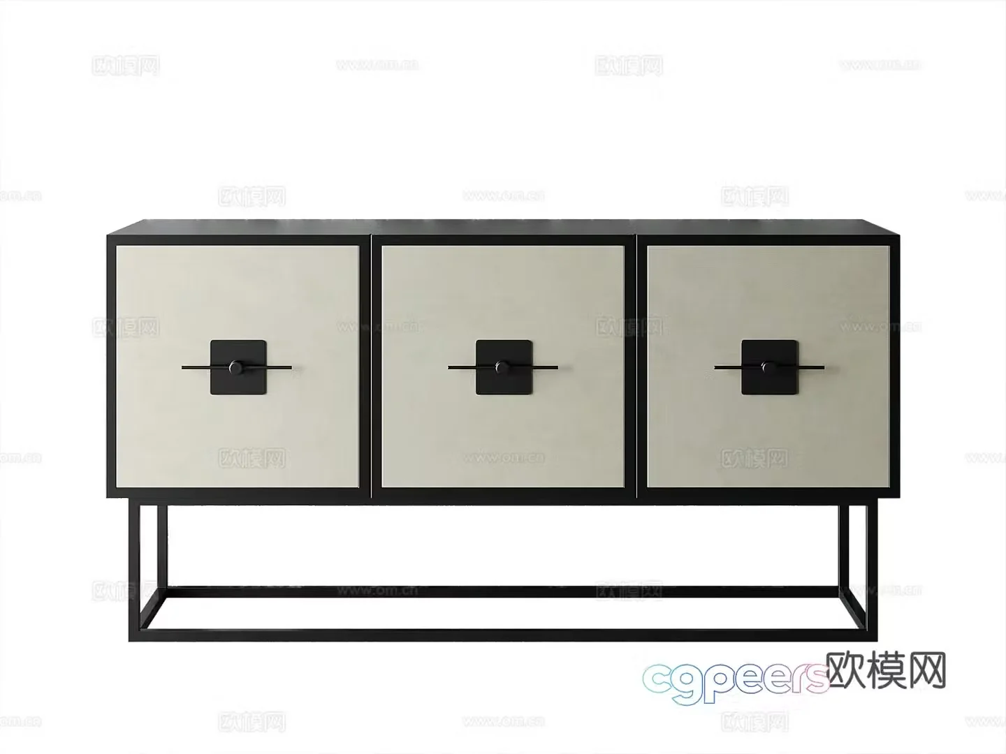 Modern entryway cabinet 3d model
