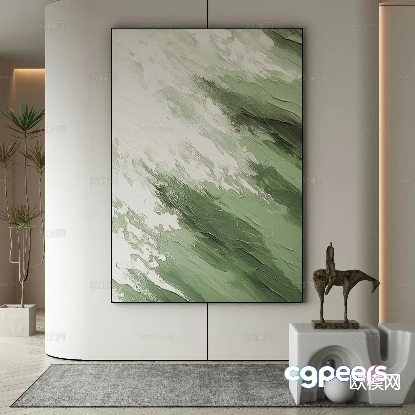 Wabi-sabi art painting texture painting decorative painting 3d model