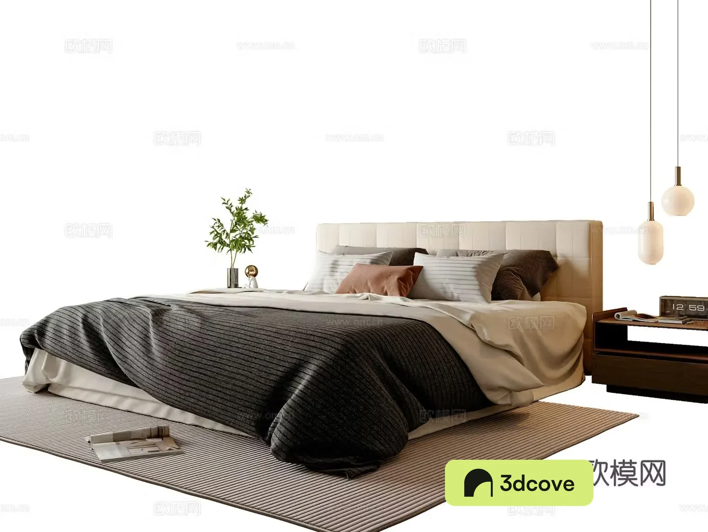 Modern double bed