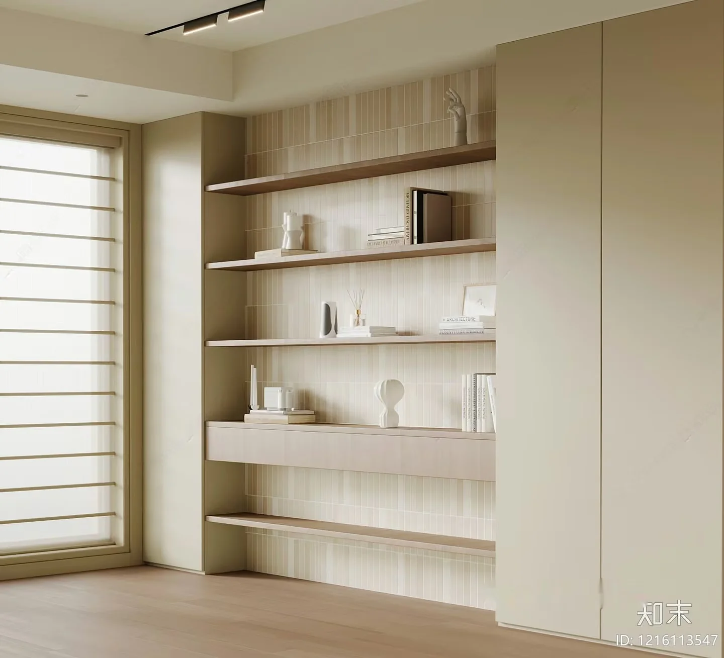 Modern Shelving Unit 3D Model – 11286 – VRAY Render
