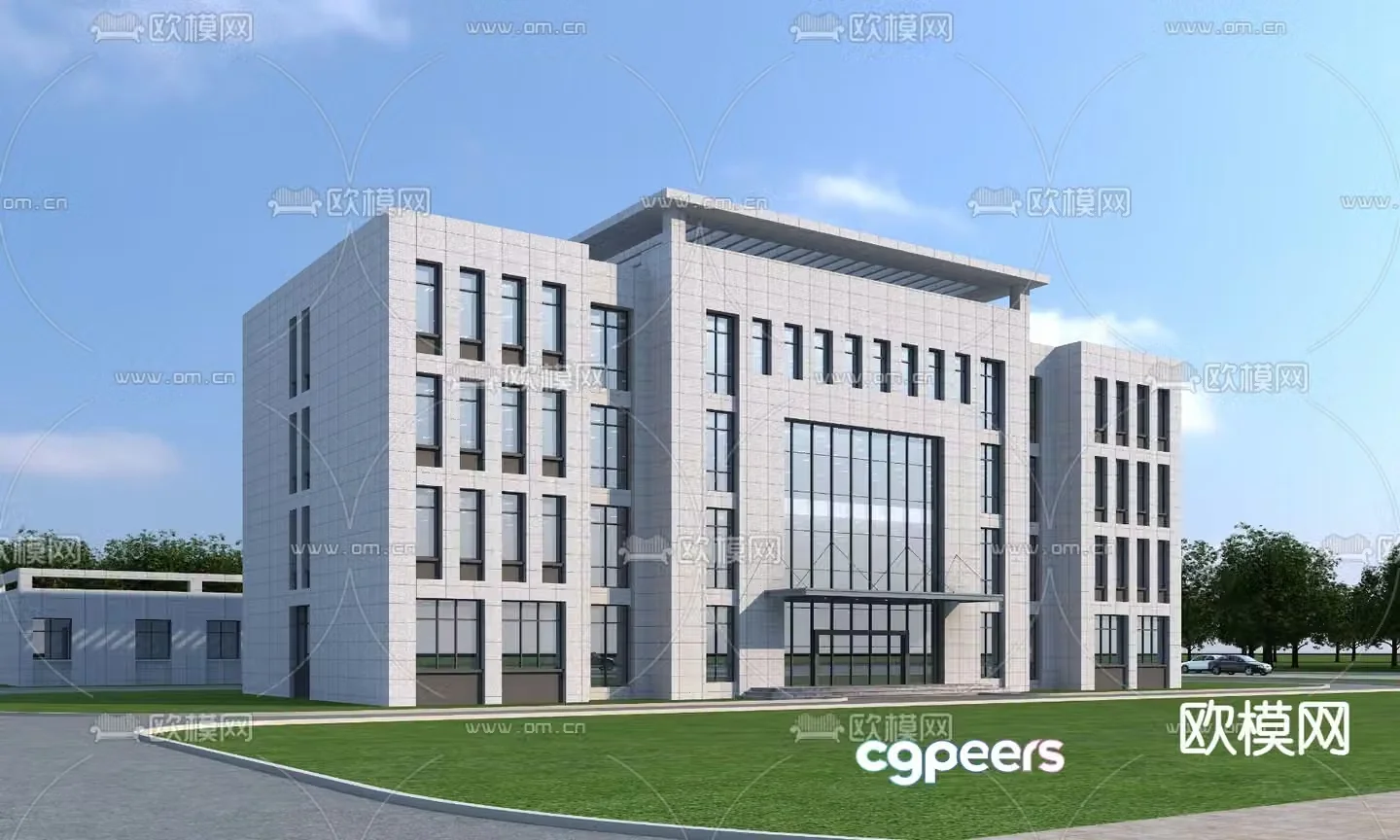 3D model of office building appearance