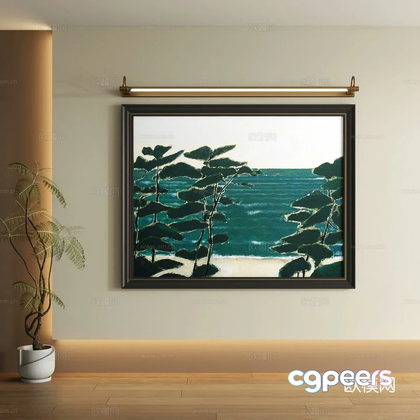 Modern decorative painting 3d model