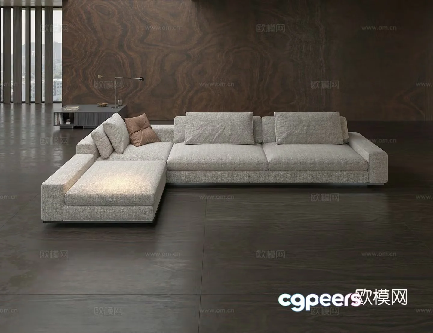 Modern multiplayer sofa 3d model