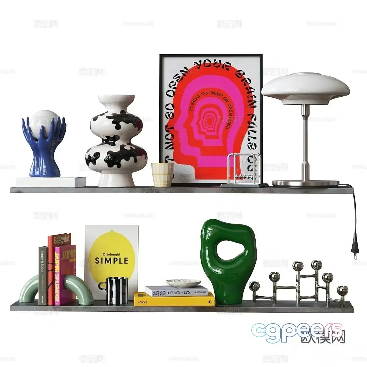 Modern decorative ornament combination 3d model