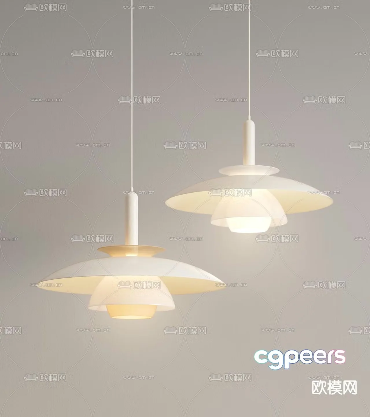 Cream style chandelier butterfly chandelier 3d model