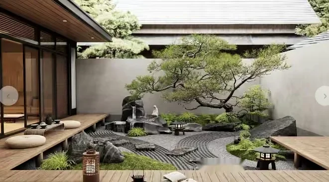 Modern Japanese Garden 3D Model – 12155 – VRAY Render