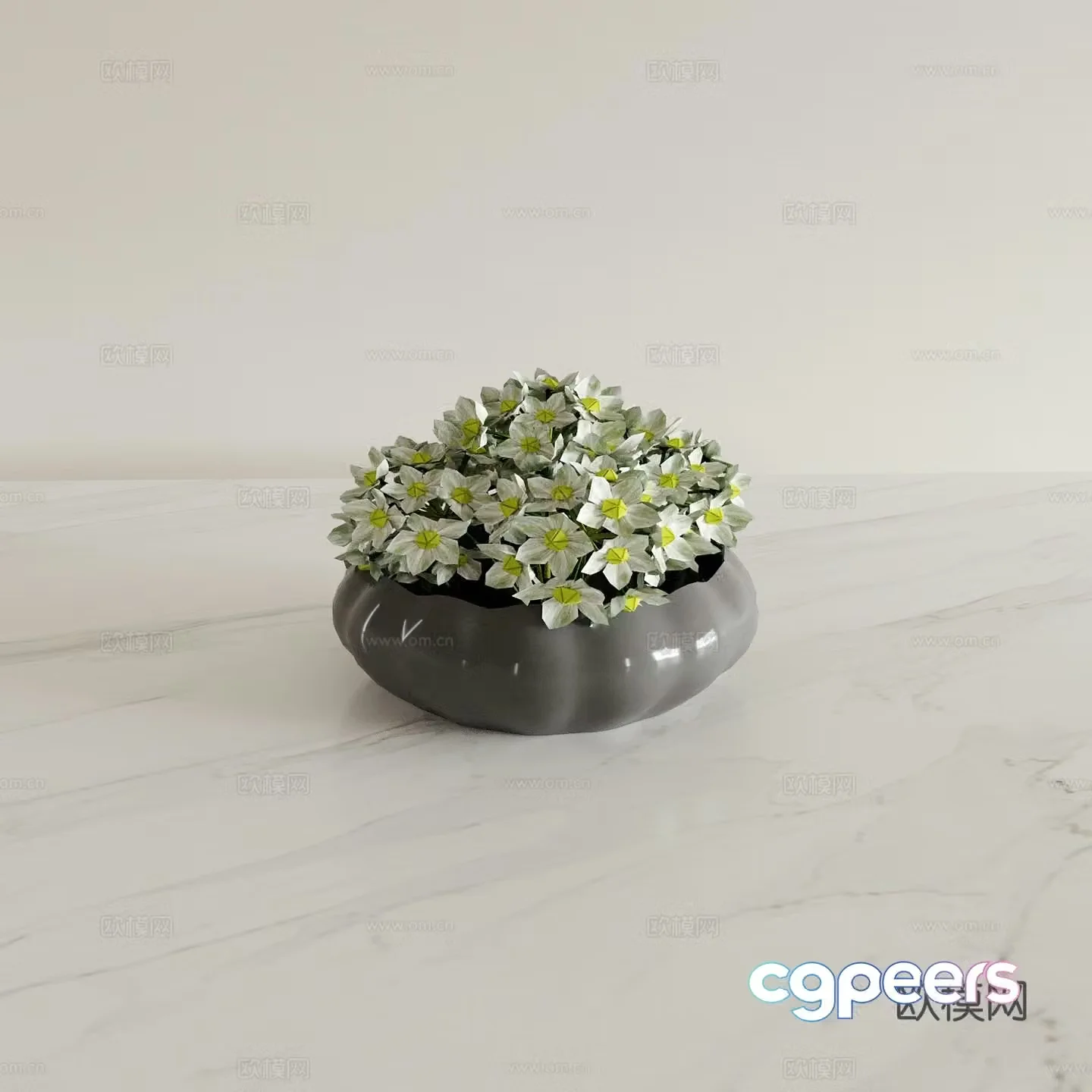 vase floristry flower flower arrangement 3d model