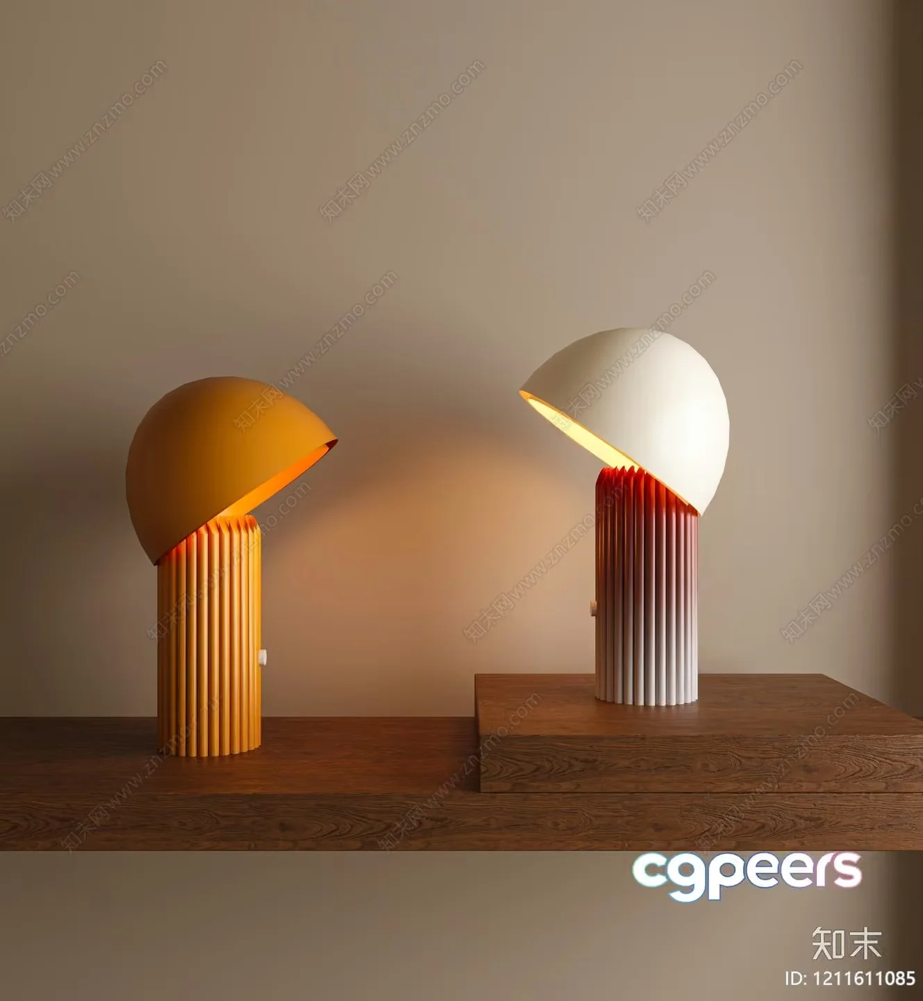 Modern Table Lamps 3D Model – 7712 – VRAY Render