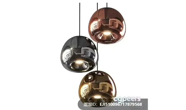 Gold Light Fixture 3D Model – 539 – VRAY Render