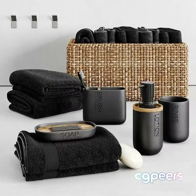 3ds Max Free – Decorative set Bathroom