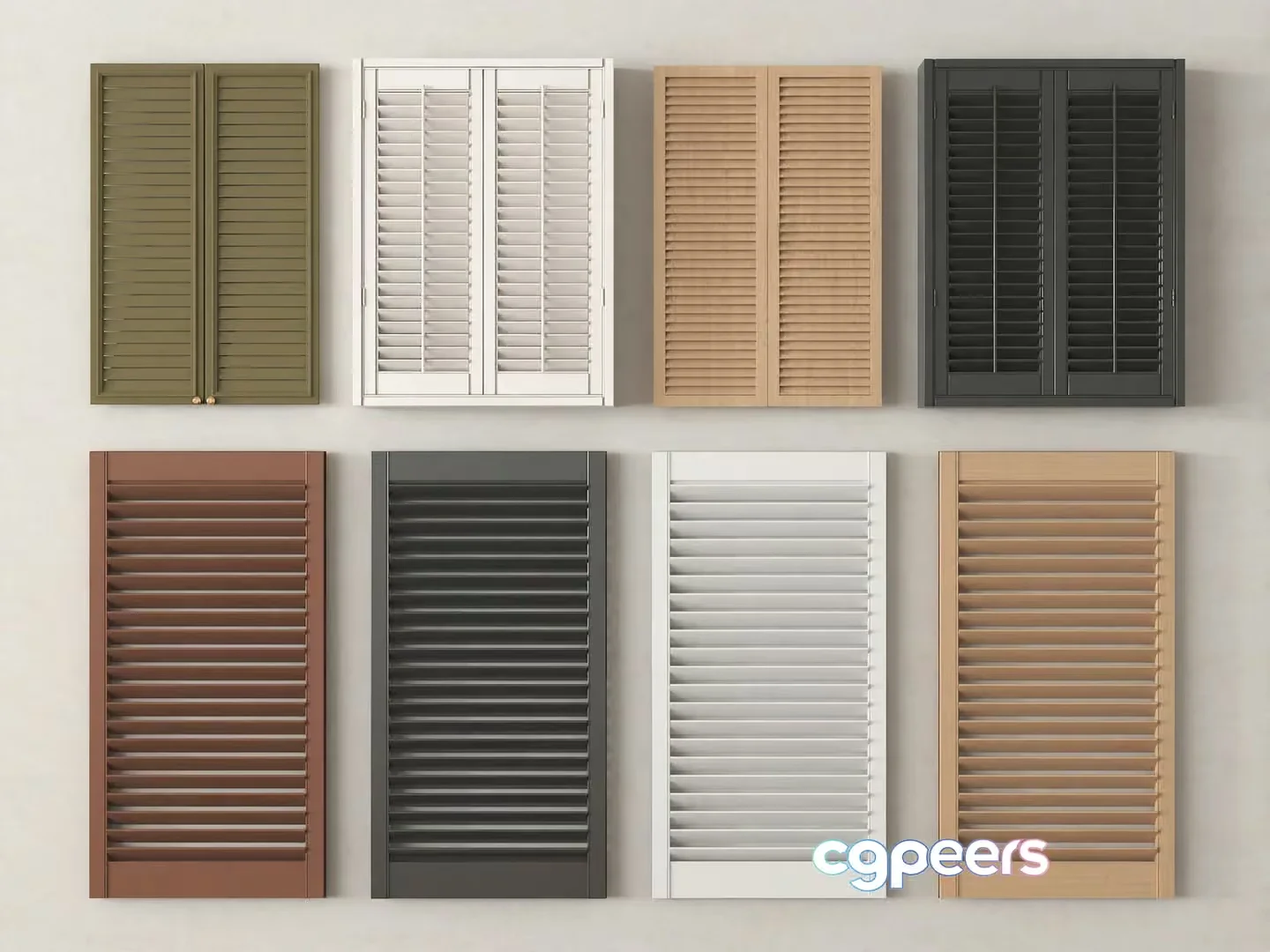 Wooden Louvers 3D Model – 4613 – VRAY Render