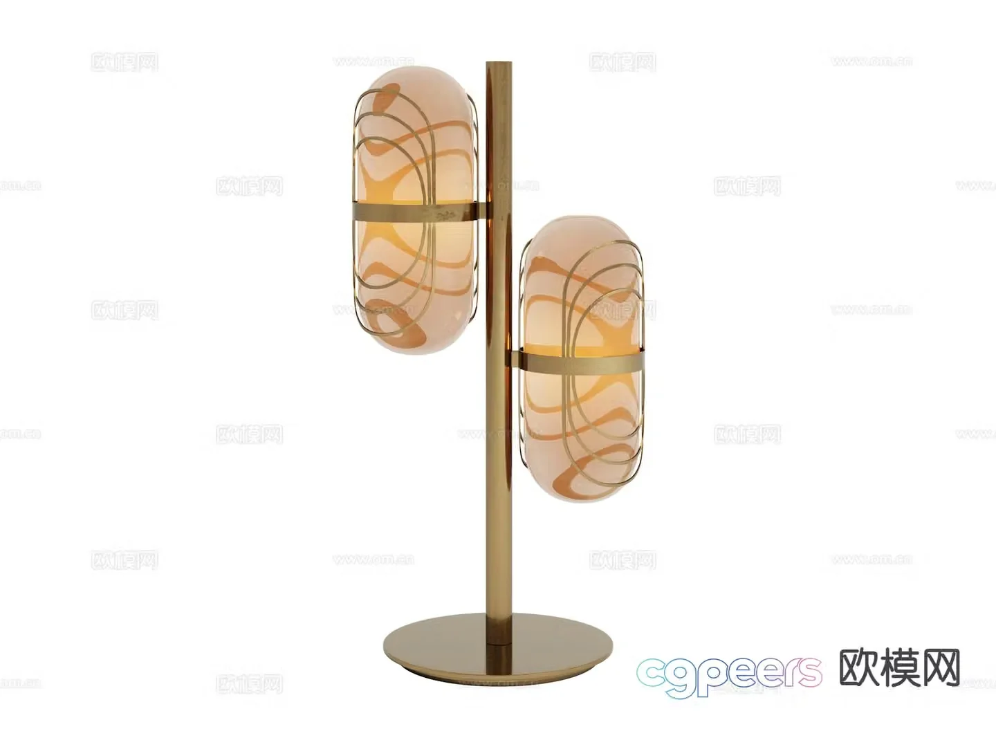 visionnaire simple European desk lamp 3d model