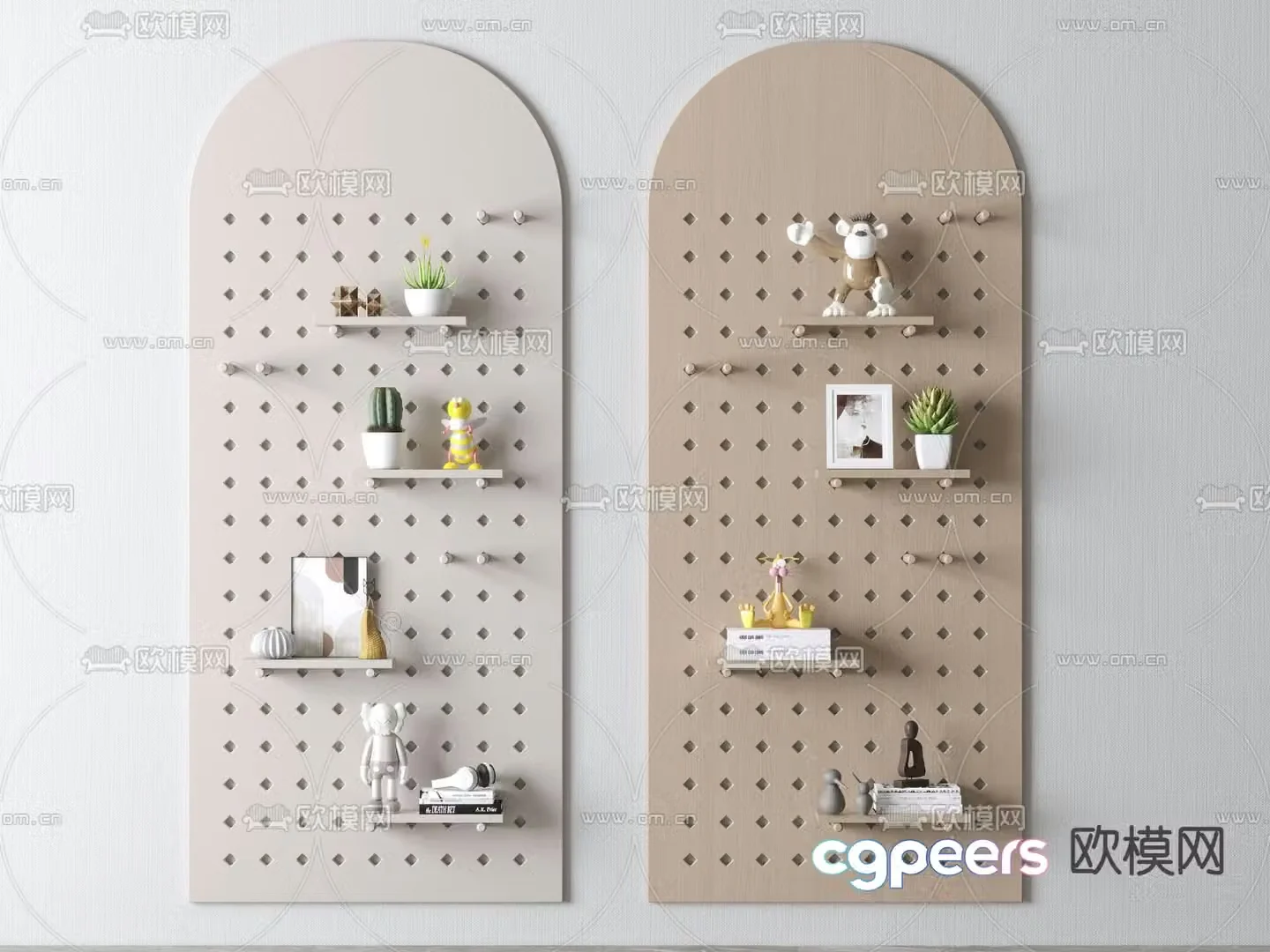 Modern hole board 3d model