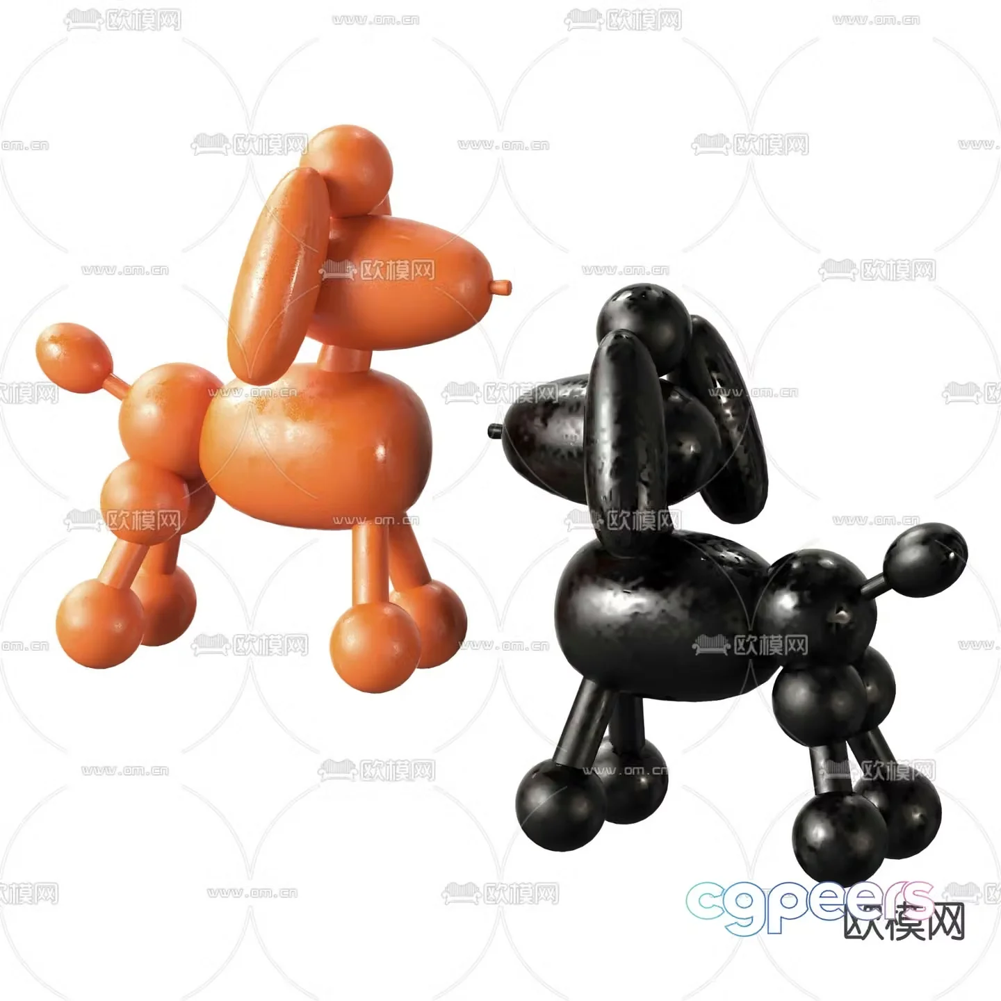 Children’s chair balloon puppy 3d model
