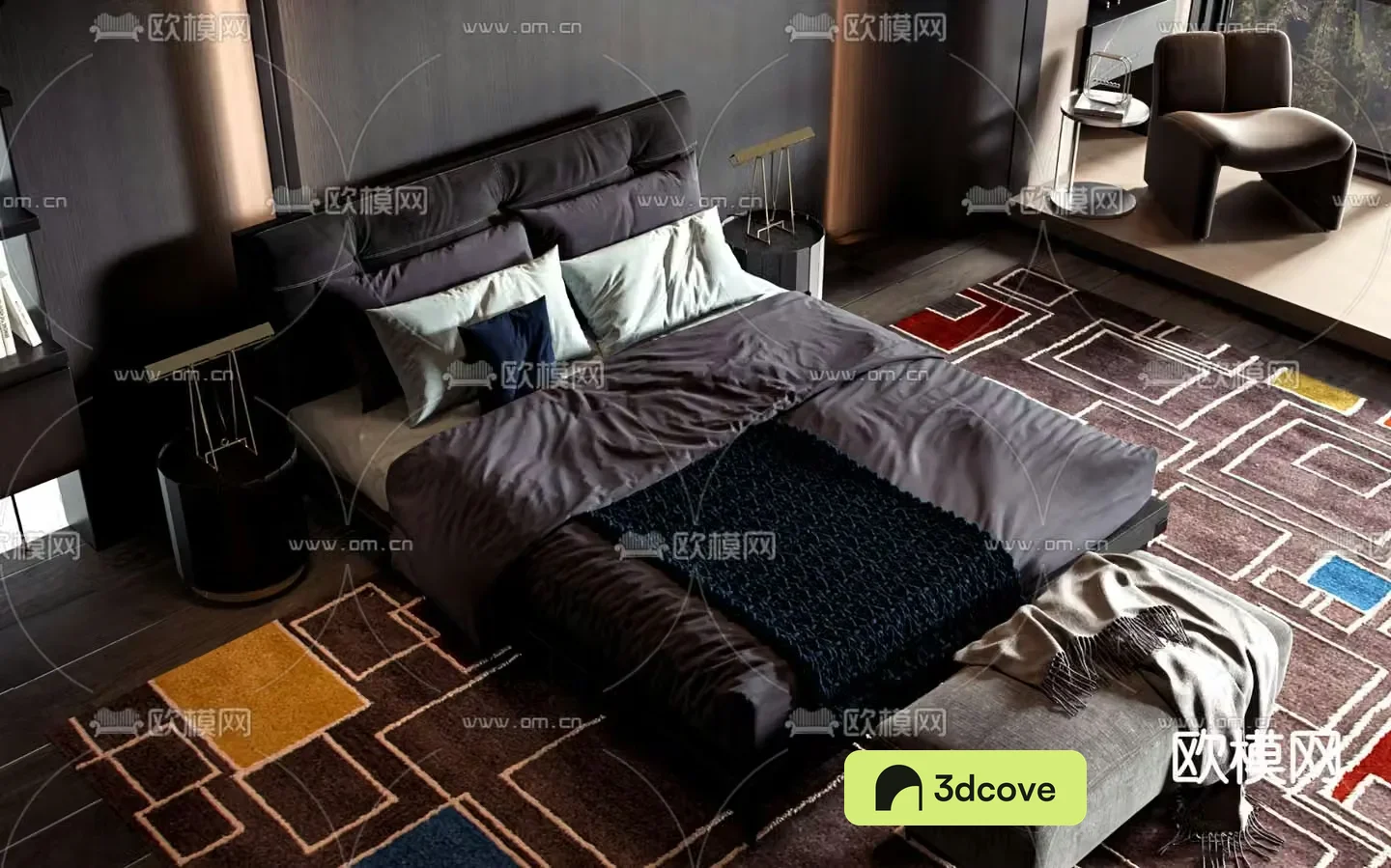Commercial bed double bed