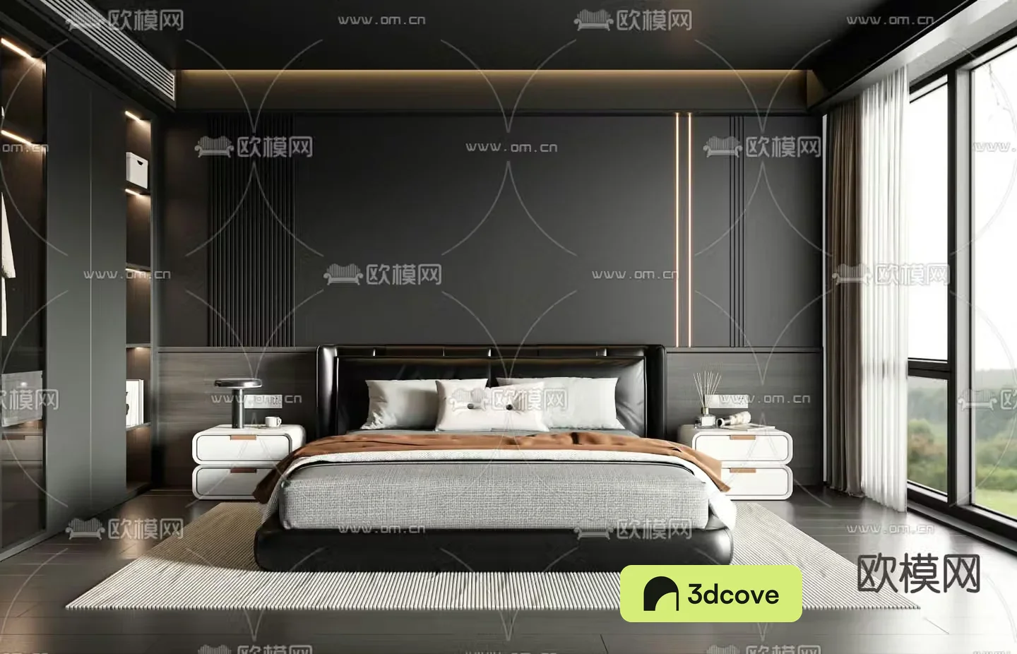 Dark style master room master bedroom
