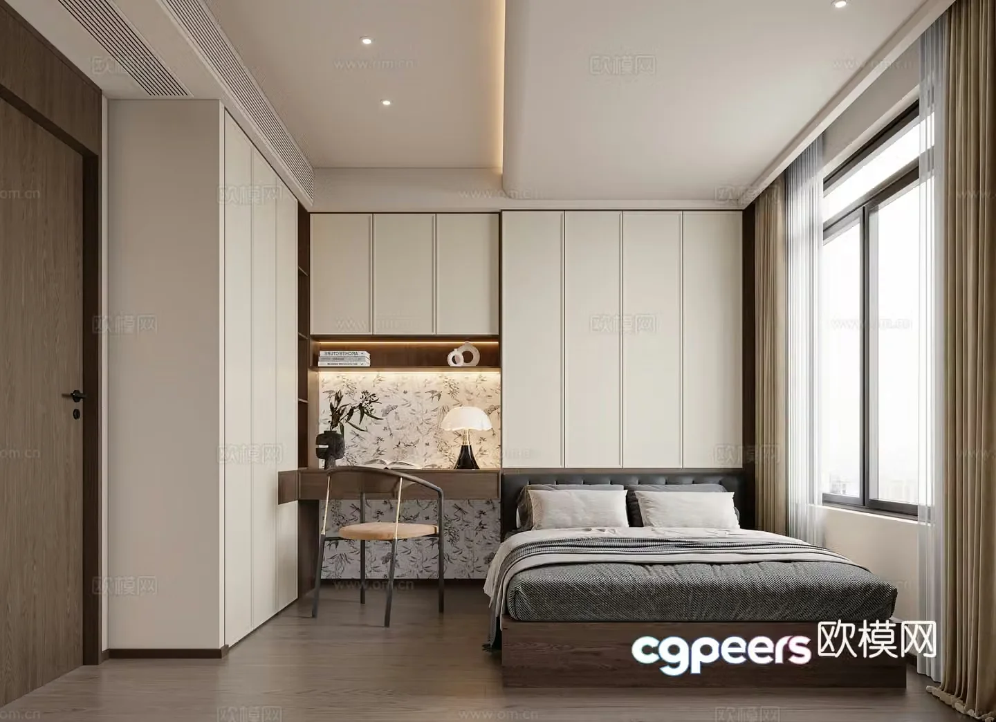 Middle style tatami bedroom 3d model