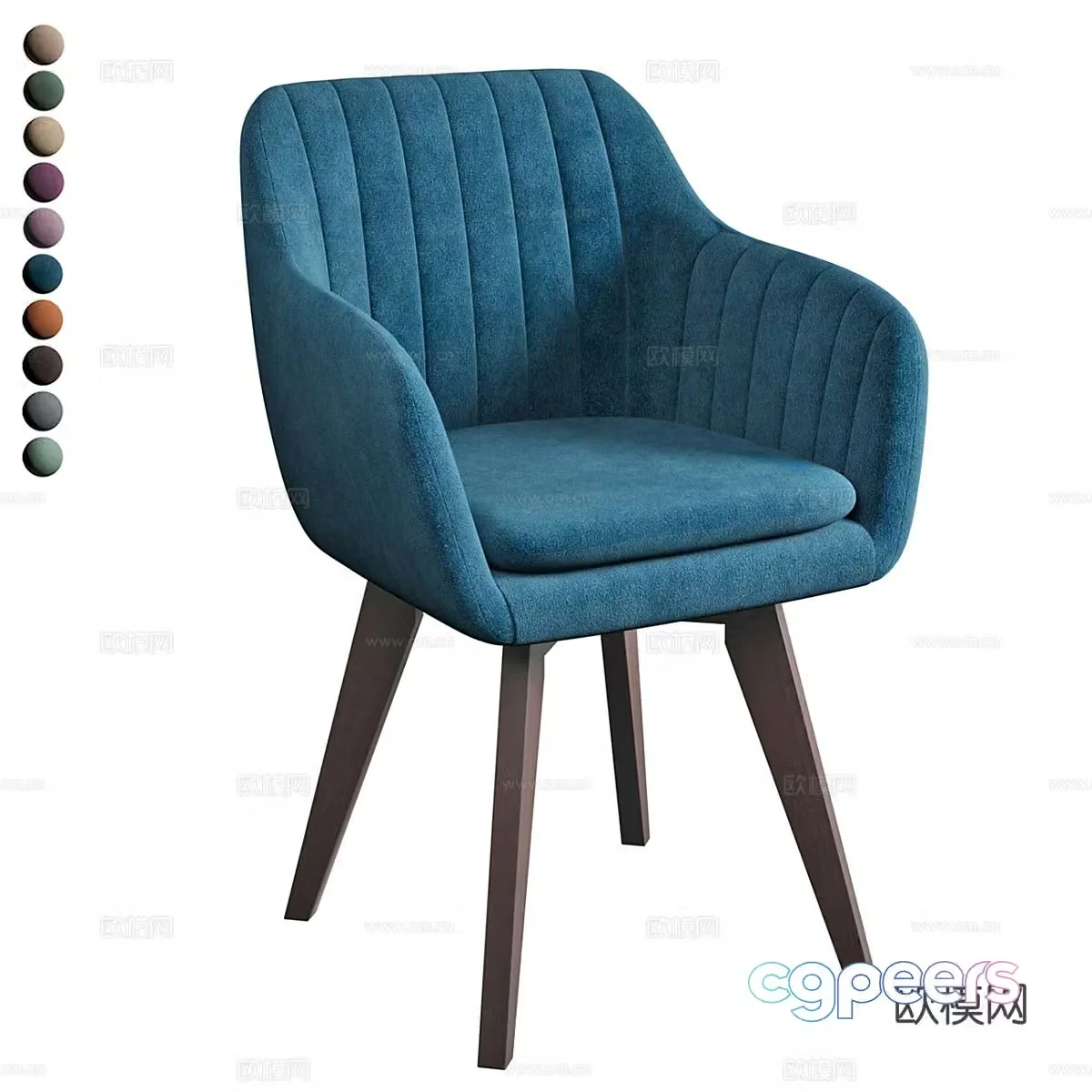 Modern chair dining chair 3d model