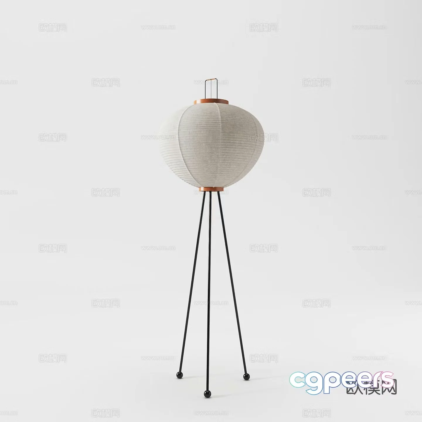New Chinese Zen Floor Lamp 3D Model