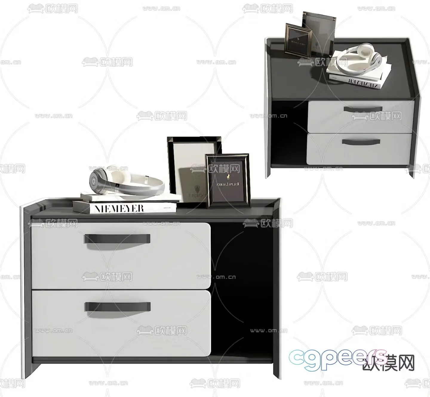 Modern bedside table 3d model