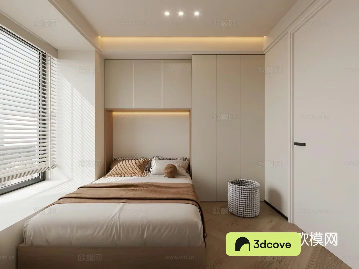 Tatami bedroom Tatami functional room Modern tatami room Venetian blinds Simple tatami