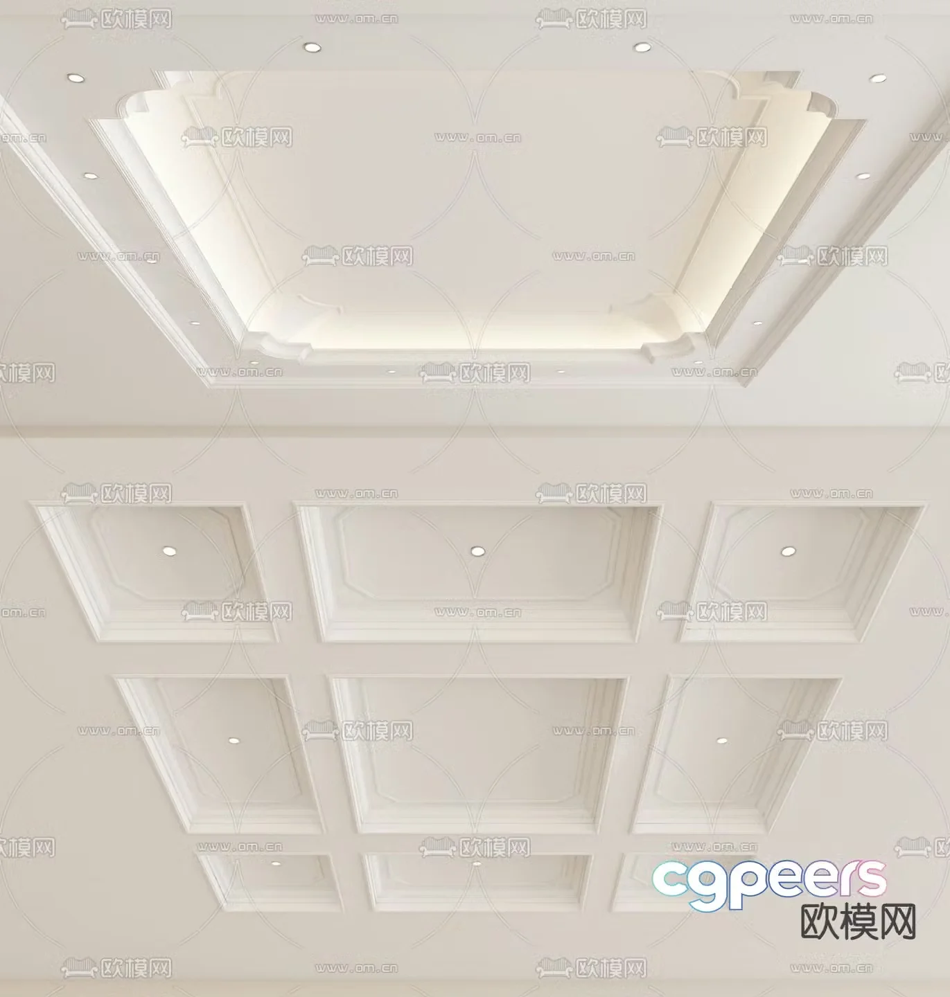European style ceiling 3d model
