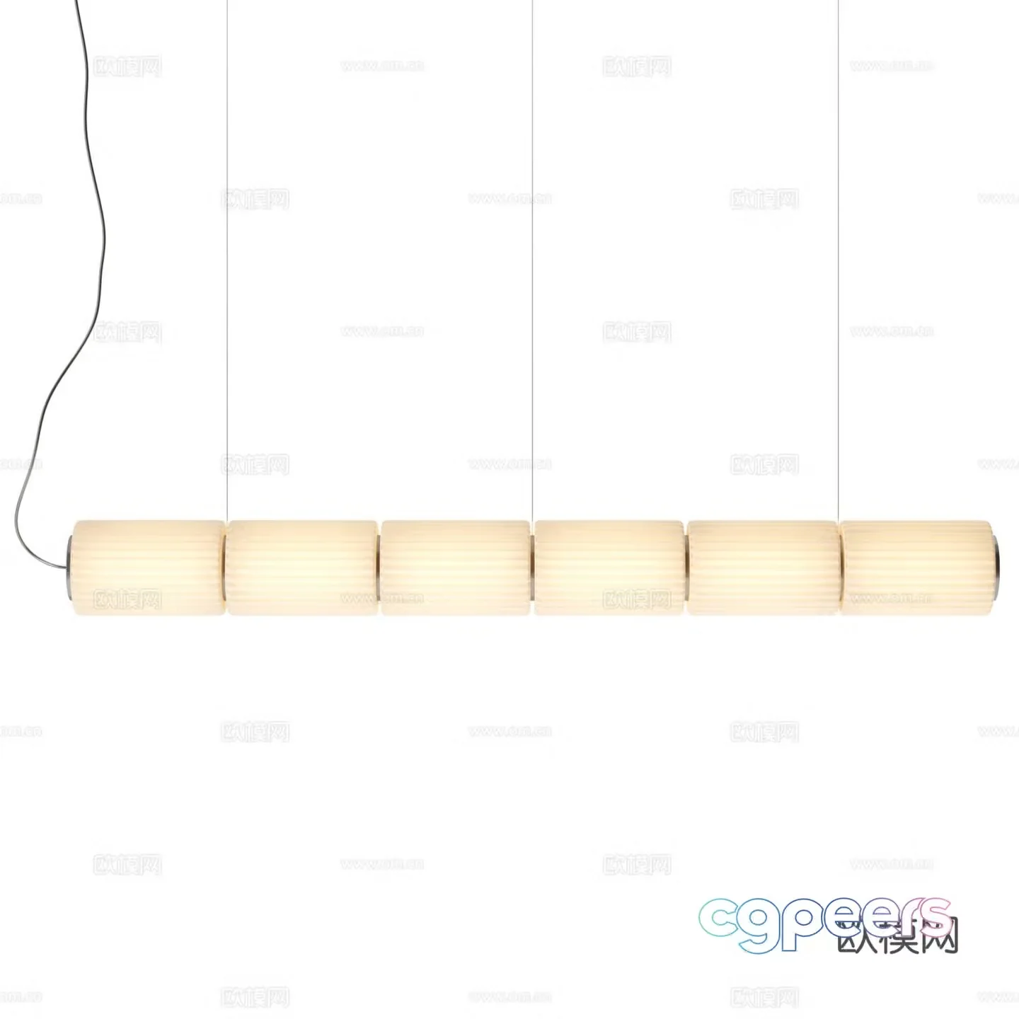 ANDlight Modern Chandeliers Minimalist Chandeliers Glass Chandeliers Long Strip Chandeliers 3D Model